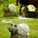 Nacome Solar Turtle Garden Statue Lights: Outdoor Figurine with Glass Ball Lighting Decorations Lawn Ornaments Porch Patio Balcony Yard - Birthday Gifts for Mom Grandma Women(Green)