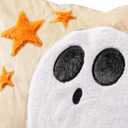DN DECONATION Halloween Decorations Ghosts Pillow Covers 18x18 Set of 2, Ghost and Pumpkin Decor Halloween Throw Pillow Cover, Cute Soft Decorative Couch Sofa Pillows Cases Home Decor - Beige & Velvet