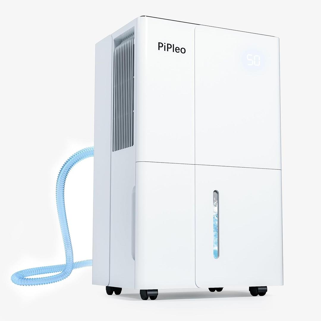 Dehumidifier for Home and Basement, 120 Pint Dehumidifiers for Large Home 6000 Sq. Ft, with Drain Hose for Bedroom Bathroom, Smart Humidity Control Display, 24H Timer