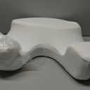 Jaxmoon Side Sleeper Pillow for Shoulder Pain Relief, Rotator Cuff Pillow with Arm Channels for Shoulder & Neck Support, Knee Pillow for Adults Between Legs, Ergonomic Memory Foam Pillow, Cream White