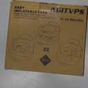 Upgrade Inflatable Baby Seat with Tray for Babies 3-36 Months, Built in Air Pump Bumbo Seat with Tray, Baby Chair Sit Me up Floor Seat for Baby, Learning to Sit&Feeding (Surround-Bear)