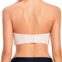 Women's Push up Strapless Bra for Large Breasts with Clear Straps, Never Move On Party Cup B/C/D/DD/DDD/G Size 36D