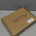 SOCHOW Travel Blanket for Airplane Train and Car, Soft Travel Blanket or Pillow 2 in 1 Compact with Portable Bag Pillowcase, Flight Blanket with Luggage Sleeve and Backpack Clip, Brown