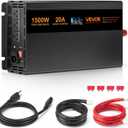 VEVOR Sump Pump Battery Backup System, 1500W, Auto Switches to Battery Inverter for Continuous Sump Pump Operation, Pure Sine Wave, LCD Display, for Basement Protection Emergency and Power Outage