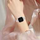 Bling Band, Compatible for Fitbit Versa 2/1/Lite/SE, 22mm Diamond Butterfly Stylish Women Strap Replacement for Fitbit Versa Smartwatch