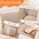 Thyle Outdoor Chair Cushions Set of 6 Waterproof Sun Protection Square Tufted Overstuffed Patio Furniture Seat Cushion for Patio Furniture Dining Indoor 19" x 19"(Khaki), 19 inches x 19 inches x 3.94 inches