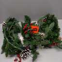 24 Inch Prelit Christmas Wreath, Artificial Christmas Wreath for Front Door with LED Lights, Pine Cones, Pine Needles, and Red Berries, Reef for Door Window Mantel Indoor/Outdoor Home Decoration (H76780-02)