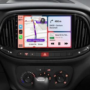 4+64G Car Stereo for Dodge RAM ProMaster City 2015-2021 Headunit with Carplay Android Auto 9" Touchscreen Android 14 in-Dash Head Unit WiFi GPS Navigation Mirror Link AHD Backup Camera Mic