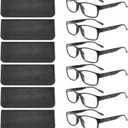 BLS BLUES Reading Glasses for Women/Men Blue Light Blocking, Fashion Readers Anti Eye Strain/Migraine Eyeglasses 6 Packs/Case (*Mix2)