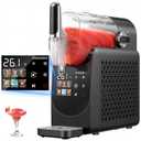 Slushie Machine No Ice Needed, Auto-Clean, Slushy Machine for Home, 220W Quick Frozen Drink Maker with 6 Preset Programs for Margaritas, Frapps, Milk Shake and More, LED Display, Black, 88oz (EXP 08/14/26)