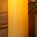 Homemory 6" x 12" Extra Large Outdoor Waterproof Candle with Auto 6-Hour Timer, Ivory Plastic Made, Long Last for Half A Year