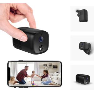 2K Spy Camera Wireless with 5200mAh Larger Battery, Mini Spy Security Camera for Home Security, HD Portable Small Camera WiFi, 160° Wide View, Smart Motion Detection, 33ft Night Vision