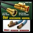 Garden Hose 100 ft Non-Expandable, Flexible Water Hose, Lightweight Hose with 10-Function Nozzle for Yard, Portable, Leak Proof, All-Weather Water Pipe for Outdoor, Car Wash, RV, Lawn