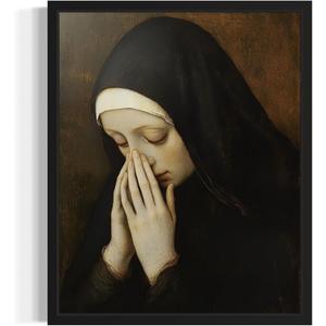Nun Funny Bathroom Wall Art Print Poster, Famous Celebrity Vintage Funny Classical Clothespin, Humor Amusing Toilet Art Pinching Nose Decor Gallery 13 (Nun, 11 x 14 inches, Unframed)