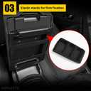 AOMSAZTO Console Covers for 2013-2018 Nissan Altima Armrest Covers for Nissan Altima Leather Black with Black Stiches