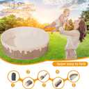 GOGOSO Foldable Ball Pit for Toddlers Large Foldable Puppy Dogs Cats Baby Infant Kids Portable Corner Ball-Pit Big Pop Up Collapsible Soft Play Tent Indoor Outdoor (Balls no Include) Beige Doughnut