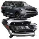YEQSHNG RH Without DRL Black Trim Strip Headlight Assembly Compatible with 2022-2024 Ford Expedition XLT Headlamp Right Passenger Side NL1Z-13008-P NL1B-13E014-CP