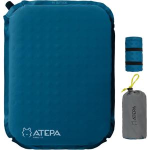 ATEPA Inflatable Seat Cushion, Self-Inflating Portable Stadium Airplane Travel Foam Cushion Pad for Camping, Sports Events, Outdoor