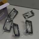 VCE Low Voltage Mounting Bracket Single Gang Wall Plate, Flush Low Voltage Box for Network, HDMI, Coaxial, Speaker, Telephone Cables, Black, 5 Pack