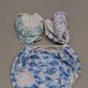 ALVABABY 3pcs Swim Diapers Baby & Toddler Snap One Size Reusable Adjustable Baby Boy Large Fish&sea-Plant 3ZSWY02