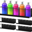 Spray Can Holder Organizer, 4 Pack Bottle Holder Wall-Mounted, Black Steel Spray Paint Can Rack Organizer for Garage, Shop, Home & Workspace