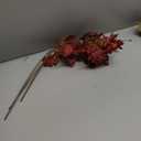 3Pcs Artificial Oak Leaves Branches Fake Fall Leaves Stems Plants Shiny Faux Oak Leaf Bushes Shrubs for Home Kitchen Decor Autumn Thanksgiving Fireplace Festival Party Decorations Red