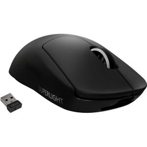 Logitech G PRO X Superlight Wireless Gaming Mouse, Ultra-Lightweight, Hero 25K Sensor, 25,600 DPI, 5 Programmable Buttons, Long Battery Life, Compatible with PC/Mac - Black