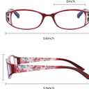 WALMXX 6 pairs Reading Glasses, Women Fashion and elegant anti-blue light HD resin old Reading Glasses