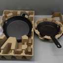 GreenPan x Bobby Flay Cast Iron Pre-Seasoned 8 & 10 Frying Pan Skillet Set, Professional Grade Heavy Duty, Pour Spouts, Induction Versatile Stovetop, Oven, BBQ Fire Grill, Indoor & Outdoor Use,Black (8" and 10" Skillet Set)