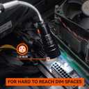 Gifts for Dad, Magnetic Pickup Tool with LED, Telescoping Magnet Flashlight, Cool Gadgets Stocking Stuffers for Teen Boys, Christmas Gifts for Men, Husband, Handyman, Boyfriend, Him, Dad, Black