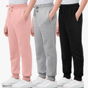 3 Pack Girls Sweatpants Cotton Fleece Girls Active Joggers Soft Athletic Sweat Pants for Kids Youth with Pocket Drawstring, S
