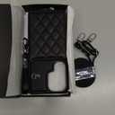 OCASE Compatible with Samsung Galaxy S26 Ultra Crossbody Wallet Case with Card Holder, PU Leather Zipper Handbag Magnetic Phone Purse with RFID Blocking Kickstand Wrist Strap Lanyard, Black