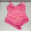 FeelinGirl Shapewear Bodysuits for Women Lace Shapewear Tummy Control V-Neck Sleeveless Bodysuit Tops Jumpsuit (Small, Pink)