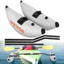 VEVOR Kayak Stabilizers, 2 PCS, PVC Inflatable Kayak Outrigger Float with Sidekick Arms Rod, Standing Float Stabilizer System Kit for Kayaks, Canoes, Fishing Boats, 35.4 X 14.2"