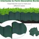 EEOCWF 20 Pcs Garden Edging Border, 10.5ft Plastic No Dig Landscape Borders, 5.3 inch Tall Interlock Decorative Gardens Fences Edging, Flexible Lawn Flower Bed Border, for DIY Patio Walkway Yard