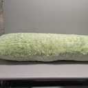 ZonLi Fluffy Body Pillow, Full Body Pillows for Adults, Long Pillow for Sleeping with Removable Cover and Adjustable Filling for Side Sleeper & Pregnancy, Large and Firm, Machine Washable (Green)