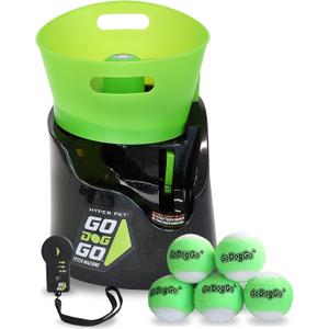 Hyper Pet GoDogGo Fetch Machine Dog Ball Launcher & Automatic Ball Launcher for Dogs With Five 2.5" Balls for Dogs 20-60 Pounds