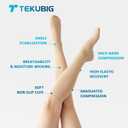 3 Pairs Medical Women Men Compression Socks Knee High 20-30 mmhg Graduated Stocking Support Hose Cute for Running Travel (NUDE)