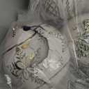 Lanpn 6 Pcs 6" Large Christmas Balls Ornaments, Outdoor Xmas Tree Hanging Decorations, Shatterproof Christmas Ball Ornament Set for Home Winter Holiday, Assorted Relief Pattern, White & Dark Gold