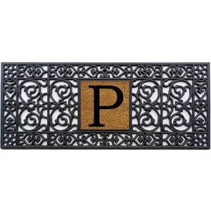 Calloway Mills 170011741P Rubber Monogram Doormat, 17" x 41" (Letter P)