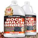 Mulch Glue, Rock Glue for Landscaping, Pea Gravel Binder 2 Gallon Max Cover, Strong Mulch Anchor, Rock Lock Landscape Adhesive for Slopes, Flower Beds, Driveway Edges, Fast Dry & Safe for Plants Pets