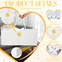 Ctosree 2 Sets Mother's Day Mom Flower Gift Box with 18'' x 7.7'' x 2.7'' Empty MOM Letter Shaped Box Gift Bags Greeting Cards for Mother's Day Birthday Flower and Arrangements(White)