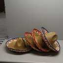 4E's Novelty 4 Sombrero Hats Adults, Bulk Sombrero Party Hats for Men Women, With Chinstrap - for Fiesta Cinco De Mayo Party, Mexican Hat Outfit Accessories