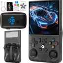 R36MAX Retro Handheld Game Console, 4.0 inch IPS HD Screen Retro Game Console with 4000mAh Battery, Portable Video Gaming Console with 64GB TF Card, Open Source Linux System, Support 30+ Emulators