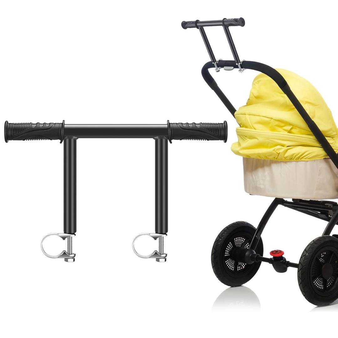 Stroller Handle Extender Universal Stroller Handlebars Extender Metal Extension Bar Stroll in Comfort Extension Armrest for Trolley Pram Baby