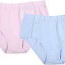 Comfortable Adaptive Underwear - Hospital-Ready Undergarments for Elderly Women with Easy Closure and Elastic Design, Ideal for Post-Surgery and Incontinence Care (Pink+Blue, Medium)