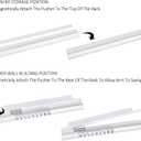 Mahjong Racks with Pushers, White Wooden American Mahjong Tile Pushers and Racks Set of 4, with White Printed Mahjong Racks Drawstring Bag, Mahjong Accessories (19.68 Inches)