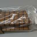 Cordless Bamboo Roman Shades for Windows, 100% Blackout Backing Fabric for Light Blocking, 20" W  64" H - Penang Teak