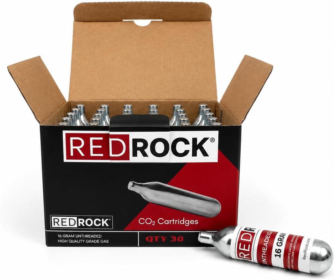 RedRock 16 Gram Unthreaded CO2 Cartridges for Gallo Drain Gun HVAC Drain Line Cleaner Tool (30 Pack), 60 Pack