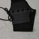 SANSTHS Wide Corset Belt for Women Lace-up Renaissance Corset Hight Waist Elastic Belt for Halloween Costume Parties (M:Fits waist from 30"-33", Black-style 1)